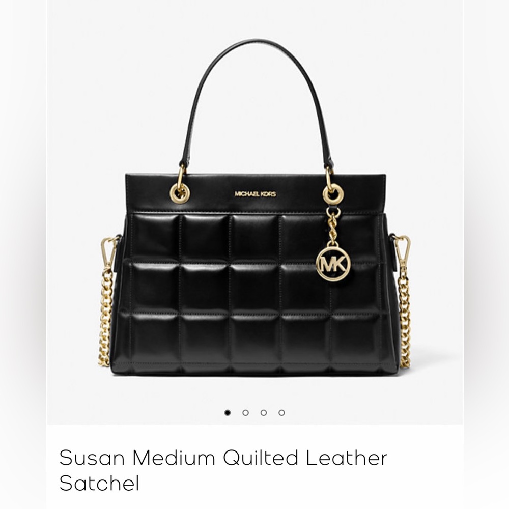Michael Kors Black Quilted Leather Bag